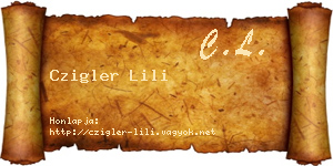 Czigler Lili névjegykártya